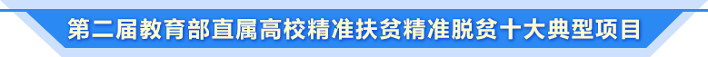 第二屆教育部直屬高校精準(zhǔn)扶貧精準(zhǔn)脫貧十大典型項目