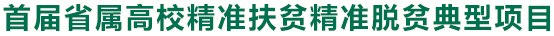 首屆省屬高校精準(zhǔn)扶貧精準(zhǔn)脫貧典型項目